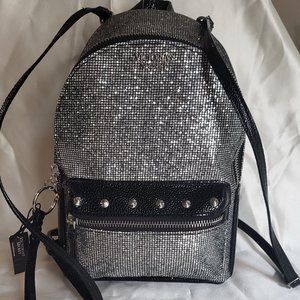 "VS X Balmain" Silver Bling Mini Backpack